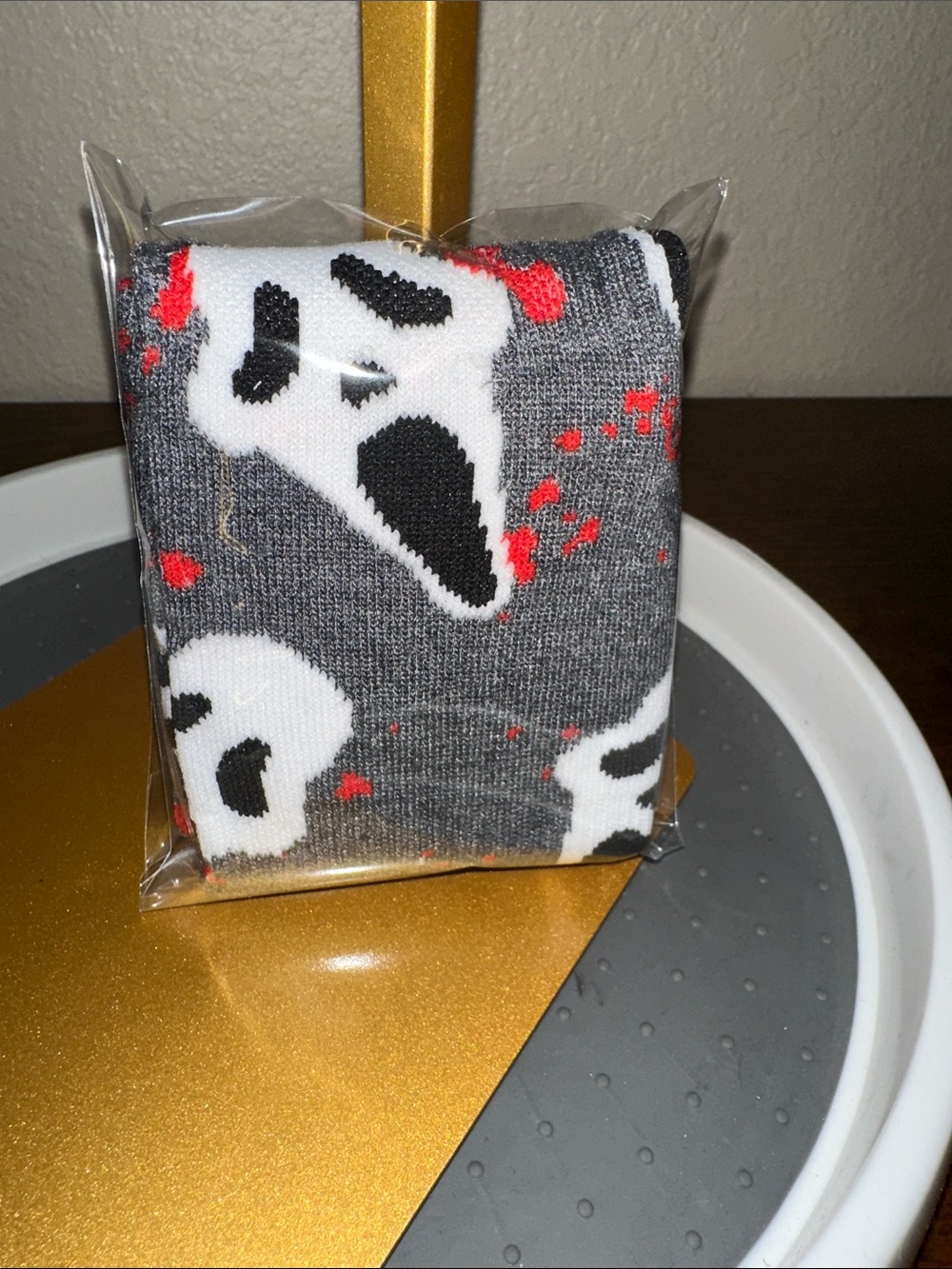 Ghost Face screaming all over socks